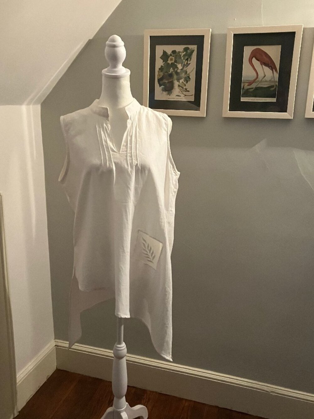 Blanc du Nil - White sleeveless cotton blouse